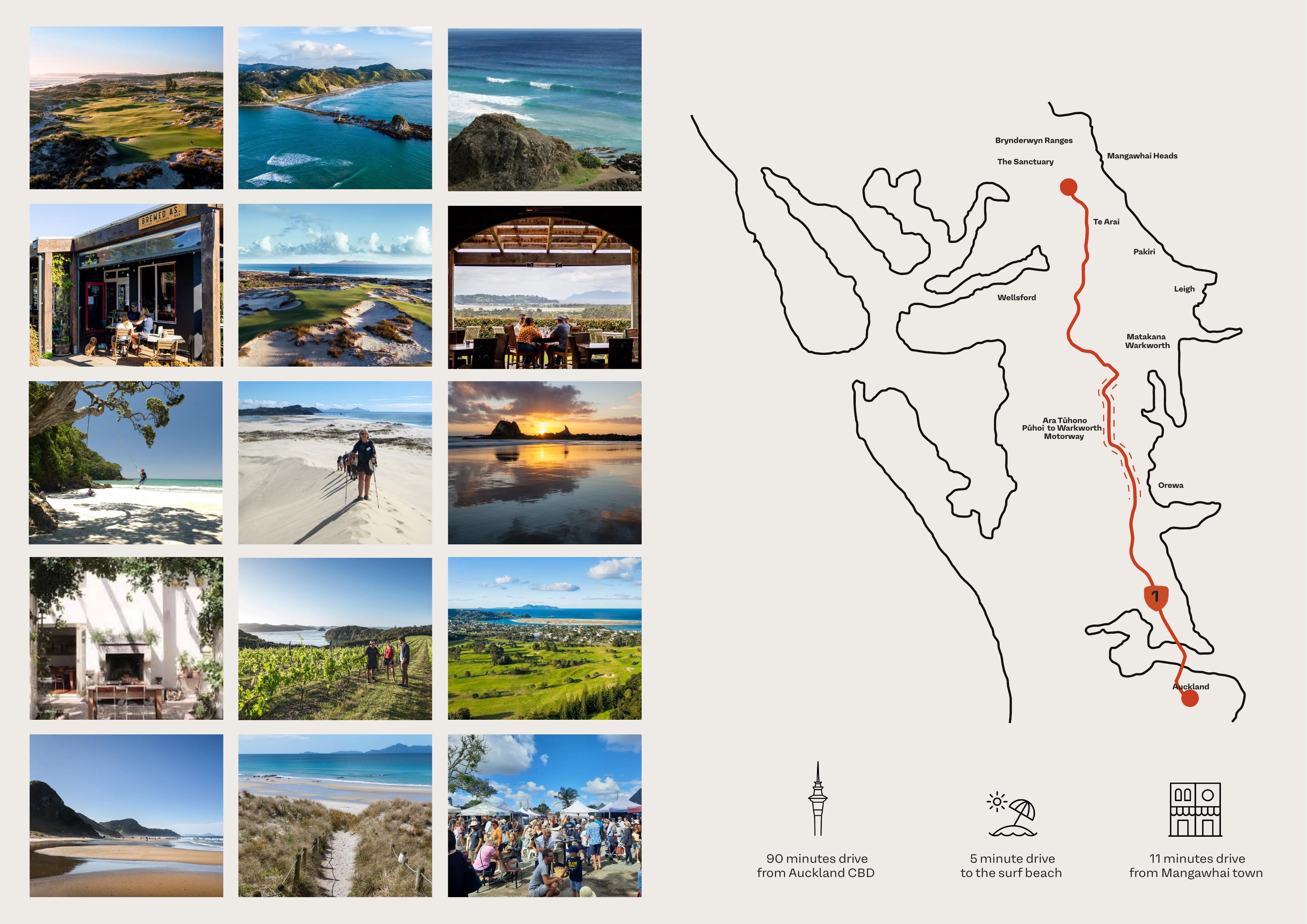 Mangawhai lifestyle and Northern North Island map